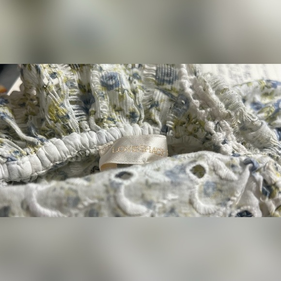 Loveshackfancy Romance Feminine Dorabella Crop Top White Garden Stream $325 - Picture 5 of 6